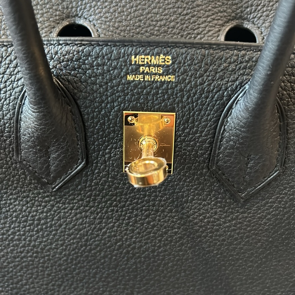 Brand new hermes Birkin 25 black gold hardware 2024 - Picture 7 of 10